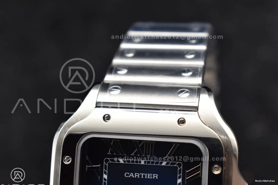 40mm Santos SS V de SS Cartier MIYOTA Dial on Blue 1047 BVF Bracelet Colorful Edition 9015 SmartLinks Best 1:1 1024